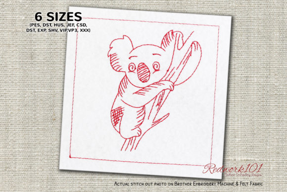 Baby Koala: A Redwork Star for Craft Fair Success
