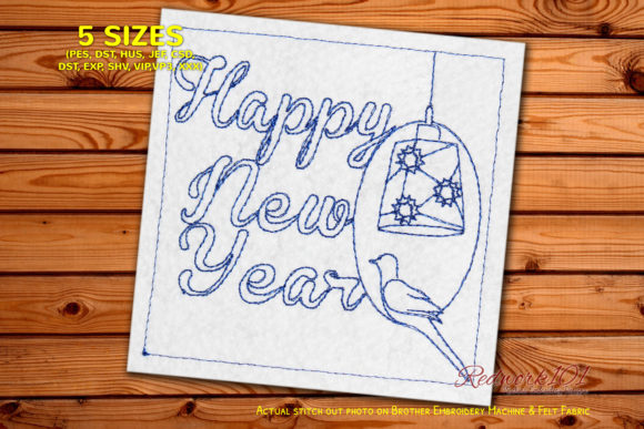 Review: Decorative Lantern for New Year Redwork Design